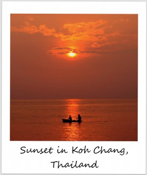 Polaroid de la semaine :Coucher de soleil à Koh Chang, Thaïlande