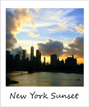 Polaroid de la semaine :un magnifique coucher de soleil à Manhattan