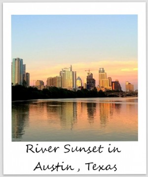 Polaroid de la semaine :Coucher de soleil sur Austin, Texas