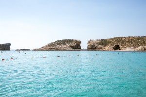 青い珊瑚礁、 コミノ島、 マルタ 