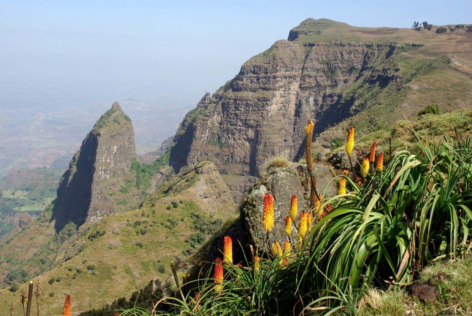 エチオピアのシミエン山地のトレッキング 