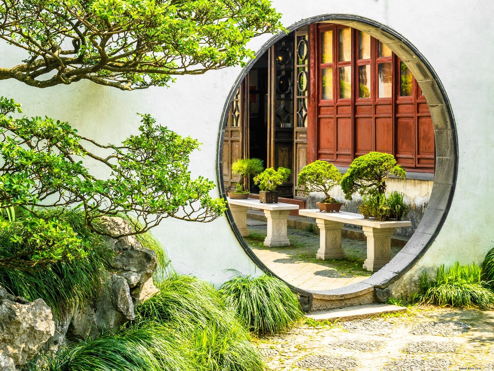 長居する庭園：蘇州のエレガントな古典的な中国庭園 