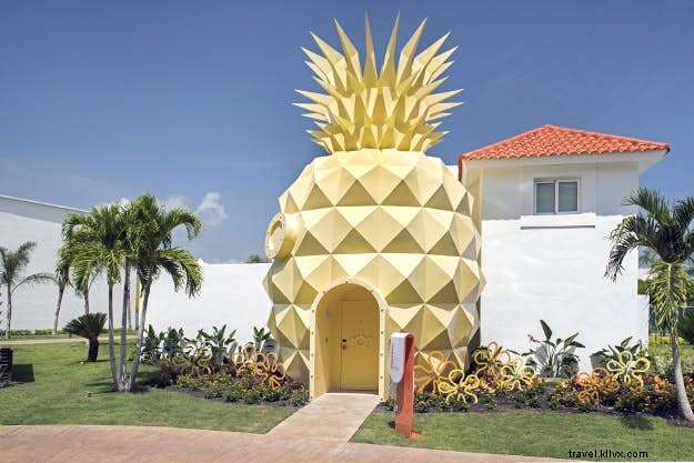 Séjournez dans un ananas dans une villa sur le thème de Bob l éponge dans les Caraïbes 
