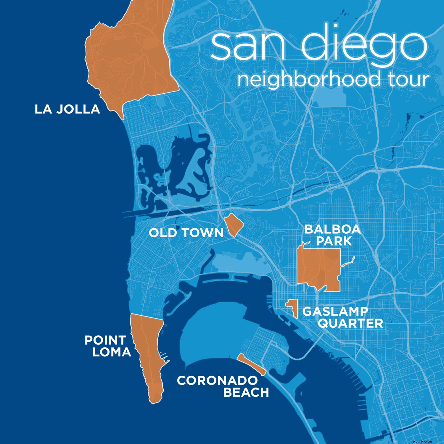 Tour del quartiere di San Diego [Mappa] 