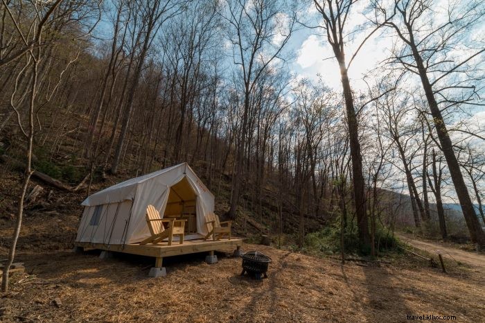 Tentrrキャンプ場は、ウェストバージニア州立公園でユニークなキャンプゲッタウェイを提供します 