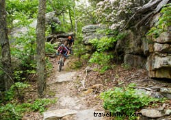 Paseos en bicicleta de montaña en otoño en Chattanooga 