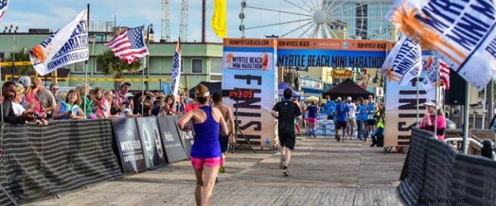 Abordagens de fim de semana para a mini maratona de Myrtle Beach 