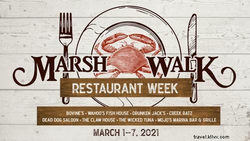 MarshWalk a Murrells Inlet che ospita la prima settimana del ristorante in assoluto 
