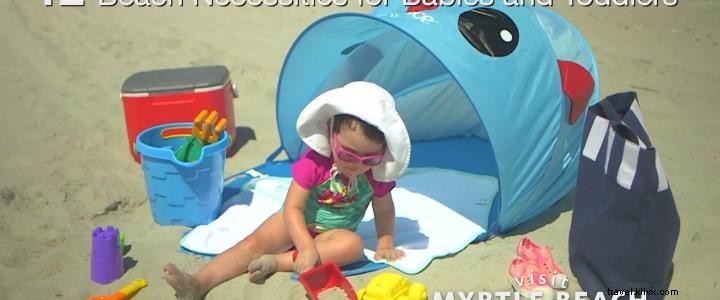 Doze necessidades de praia para bebês e crianças pequenas 