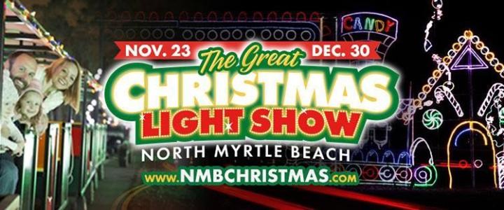 Pantai Myrtle Utara Bersinar Selama  The Great Christmas Light Show  