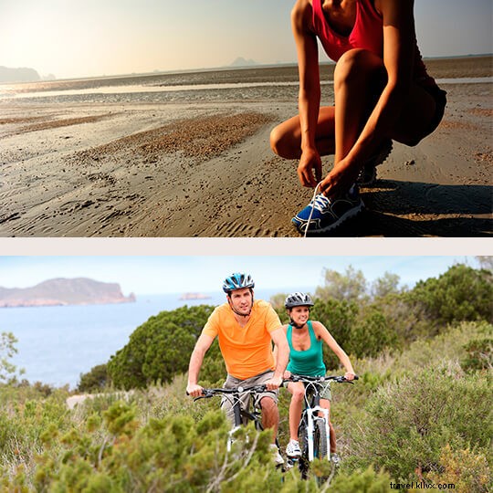 Marche, nager et faire du vélo pendant votre voyage à Ibiza 