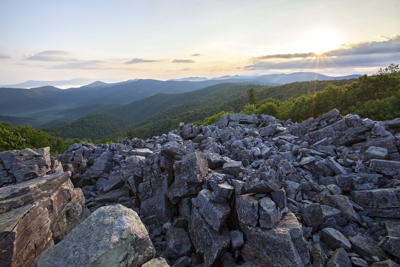 20 sommets de Virginie avec des vues à 360 degrés 