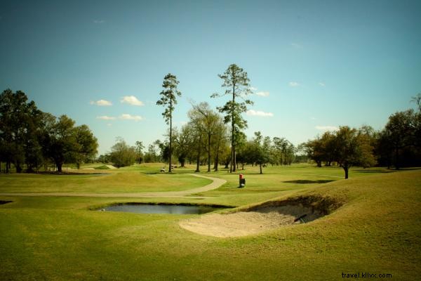 ルイジアナ南西部のゴルフコースでスイングを完璧に 