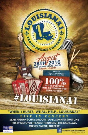 Louisiana Strong :concert de secours aux victimes des inondations à Lake Charles, La. 