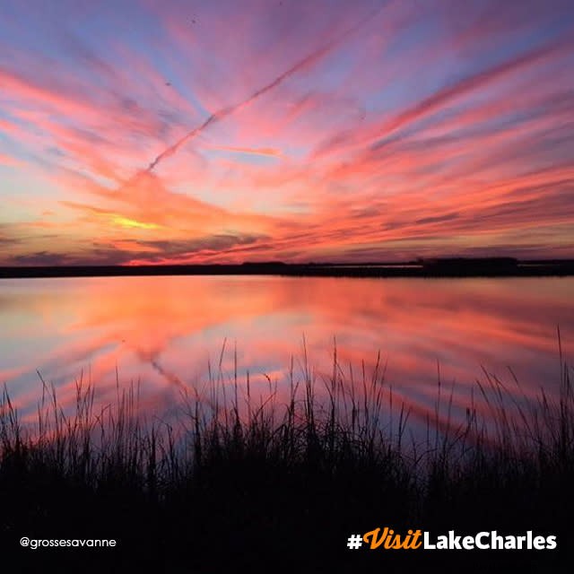 Grosse Savanne Sunset:#VisitLakeCharles Foto do mês 