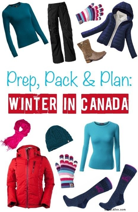 カナダへの冬の旅行のために何を詰めるか