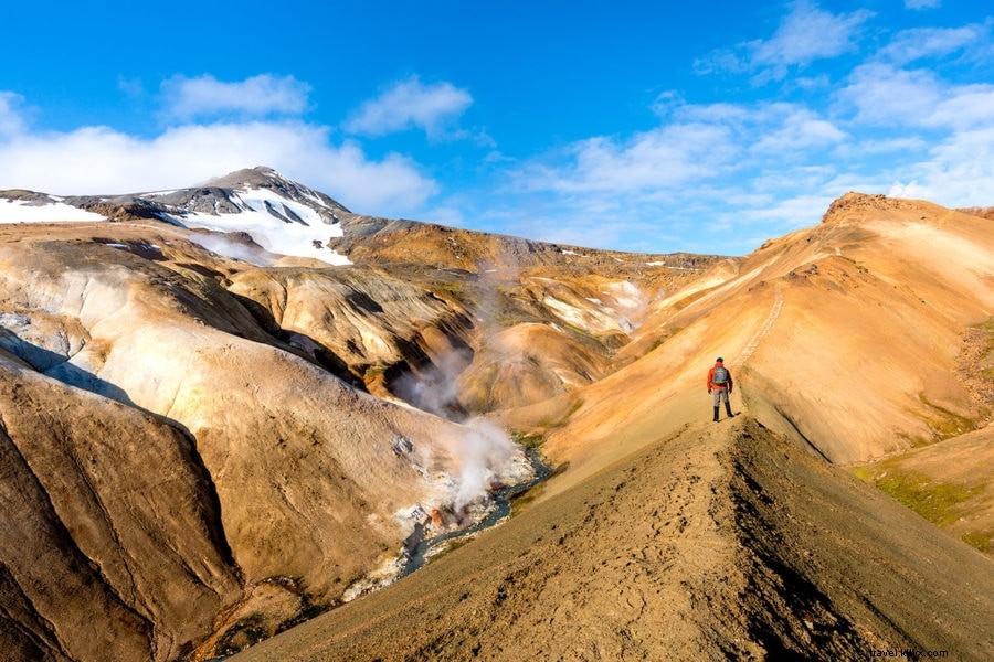 Escursionismo nell area geotermica di Kerlingarfjöll (altipiani islandesi)