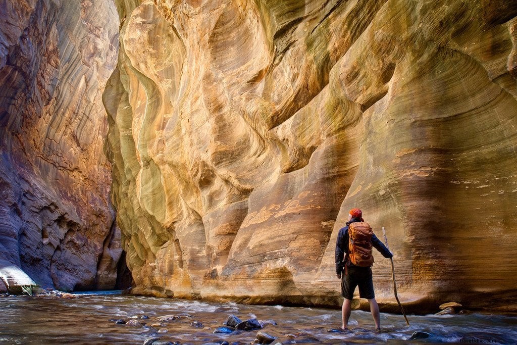 Paysages époustouflants lors de la randonnée de Zion Narrows dans l Utah