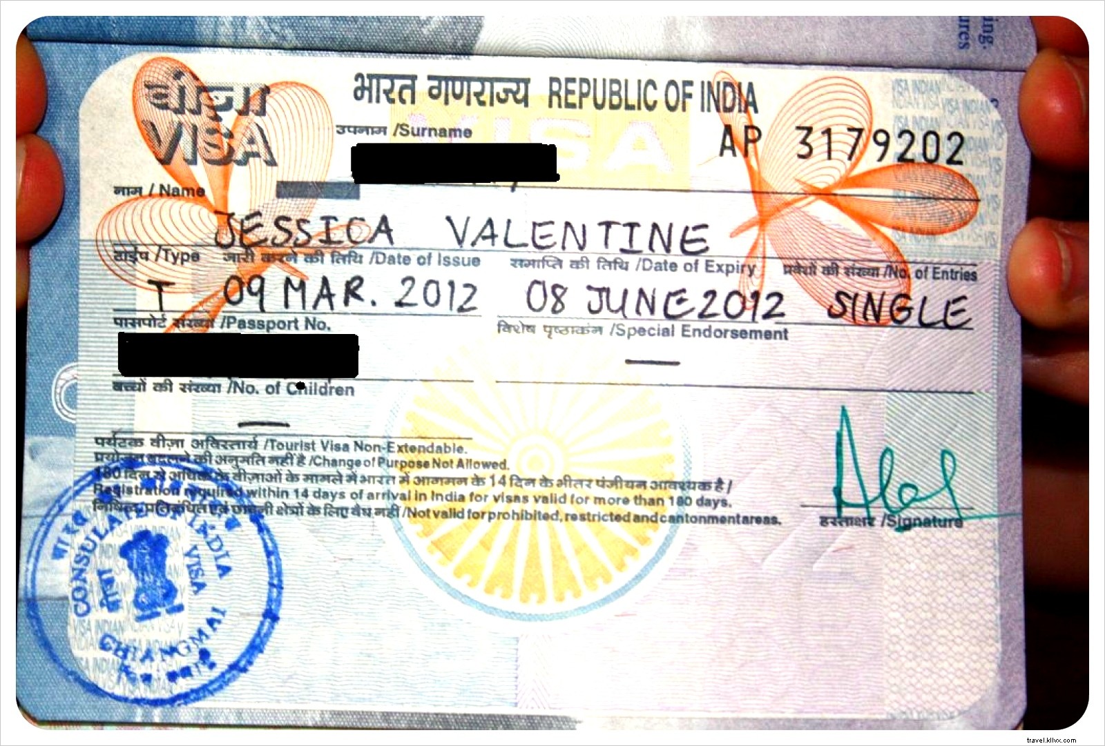 チェンマイでインドのビザを申請する方法、 タイ