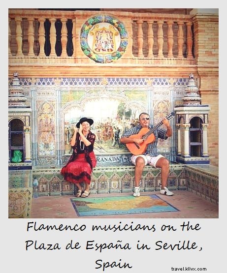 Polaroid de la semaine :Musiciens de flamenco à Séville, Espagne