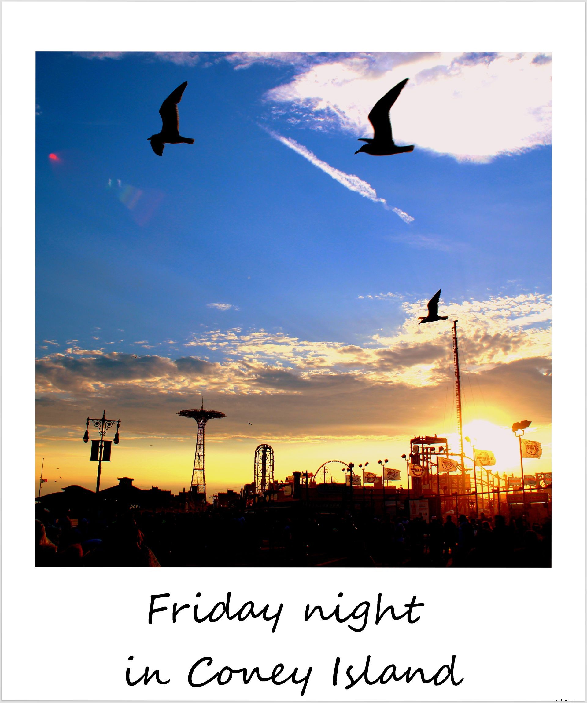 Polaroid de la semana:noche de verano en Coney Island
