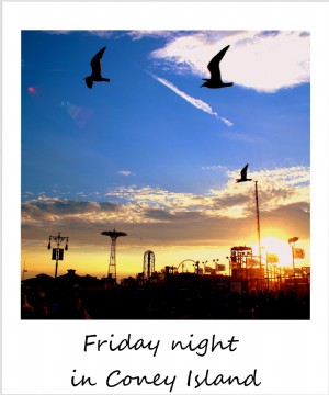 Polaroid de la semana:noche de verano en Coney Island