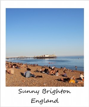 Polaroid da semana:dia de praia em Brighton