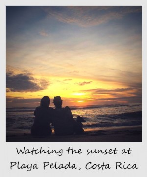Polaroid de la semaine :Regarder le coucher de soleil au Costa Rica