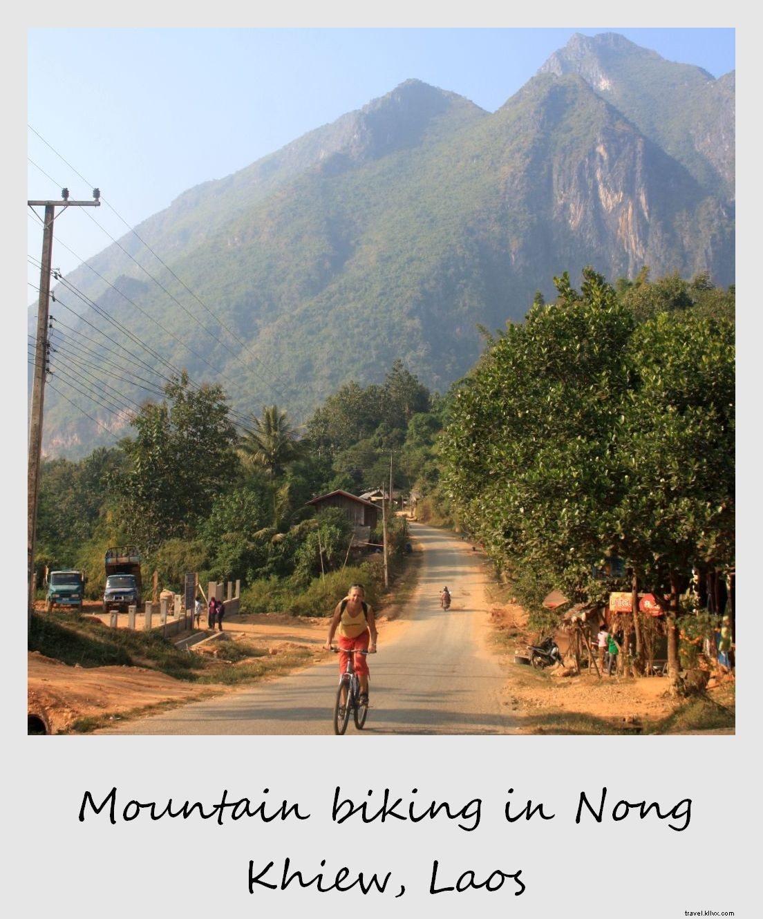 Polaroid da semana:mountain bike em Nong Khiew, Laos