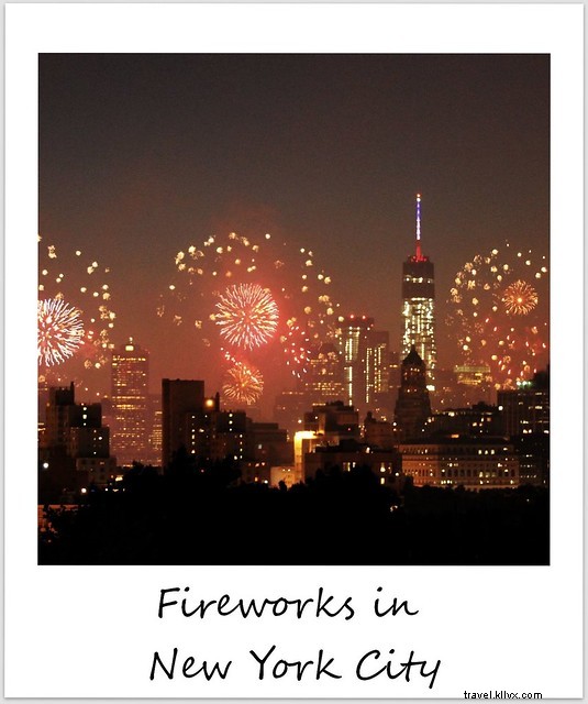Polaroid della settimana:fuochi d artificio del 4 luglio a New York City