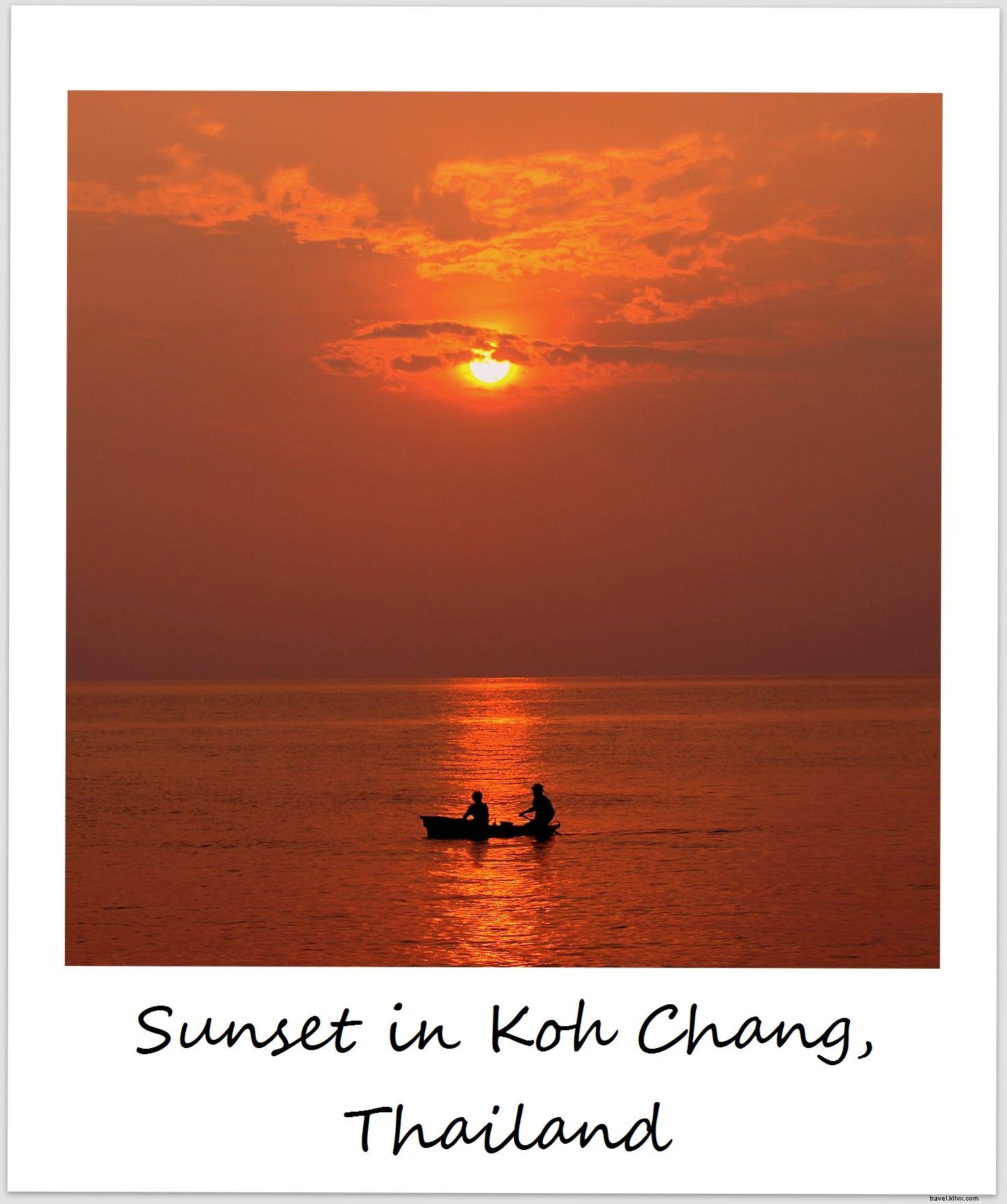 今週のポラロイド：チャン島の夕日、 タイ