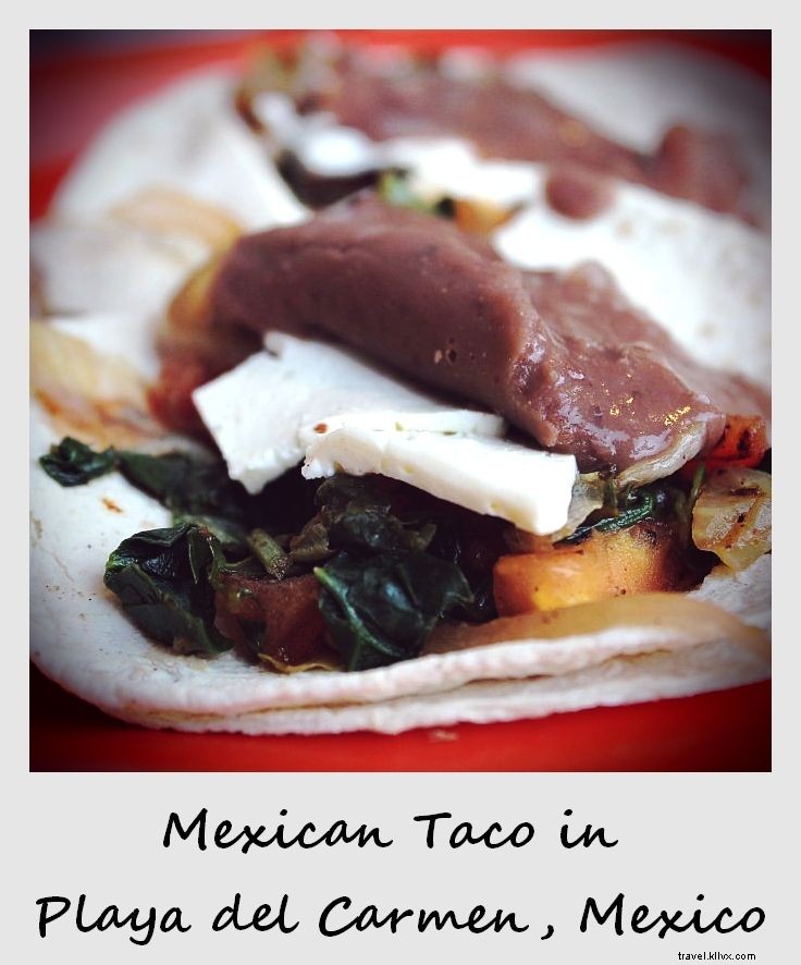 Polaroid da semana:Tacos Mexicanos em Playa Del Carmen, México