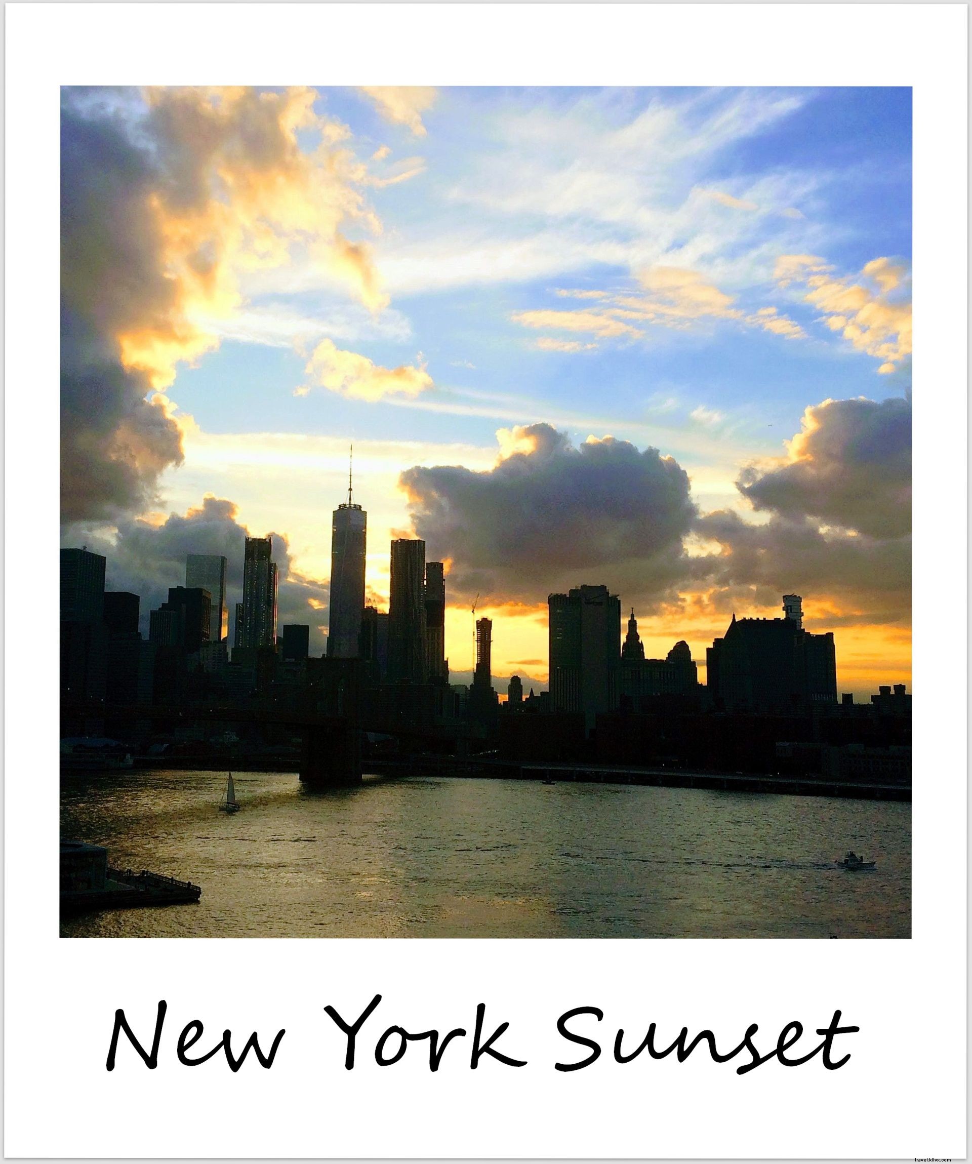 Polaroid de la semaine :un magnifique coucher de soleil à Manhattan