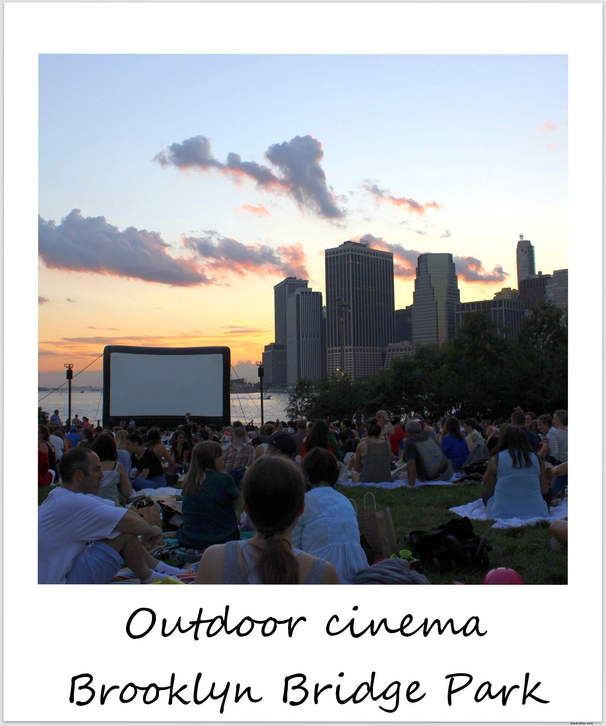 Polaroid de la semana:cine al aire libre en Brooklyn Bridge Park