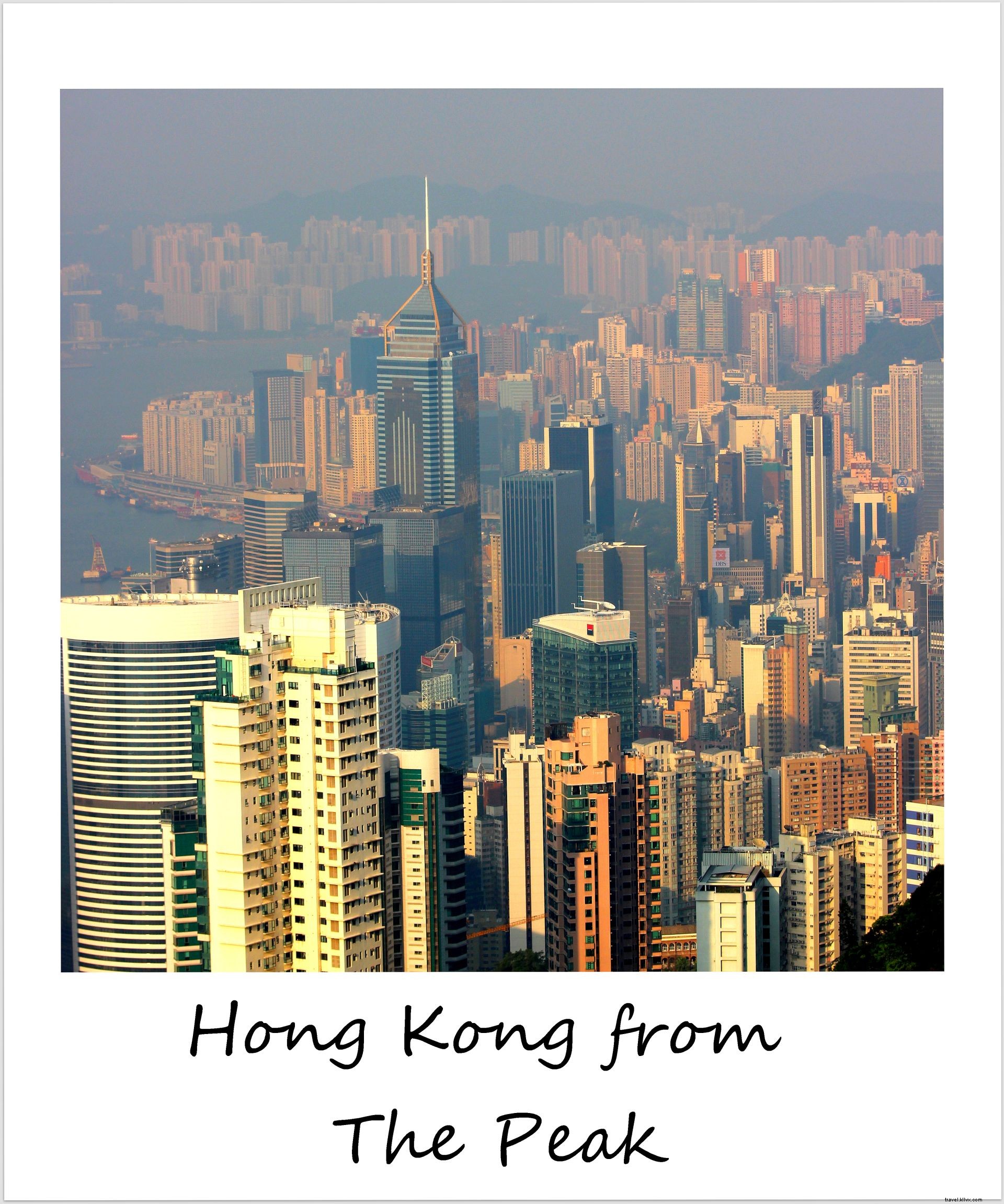Polaroid de la semaine :haut au-dessus de Hong Kong