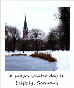 今週のポラロイド：ドイツの雪の降る冬の日