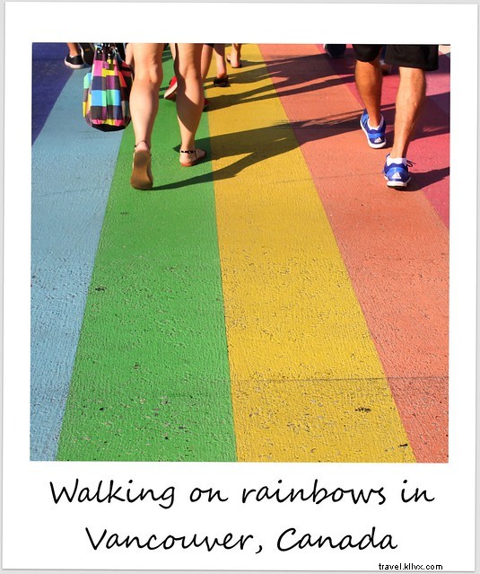 今週のポラロイド：バンクーバーの虹の上を歩く、 カナダ