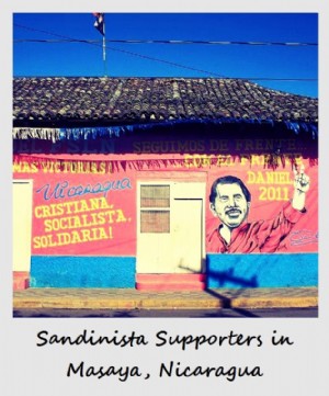 Polaroid da semana:Apoiadores Sandinistas na Nicarágua
