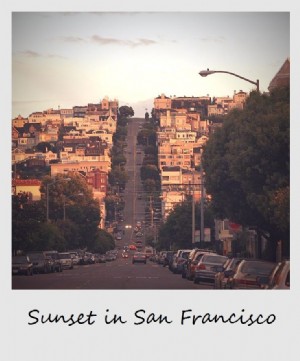 Polaroid de la semaine – Coucher de soleil à San Francisco