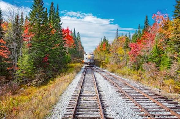 Explore a folhagem de outono no estado de Nova York de trem 