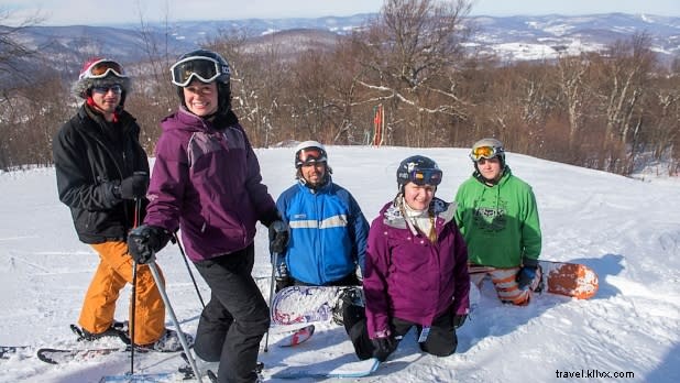 Montanhas de esqui para famílias perto de Nova York 