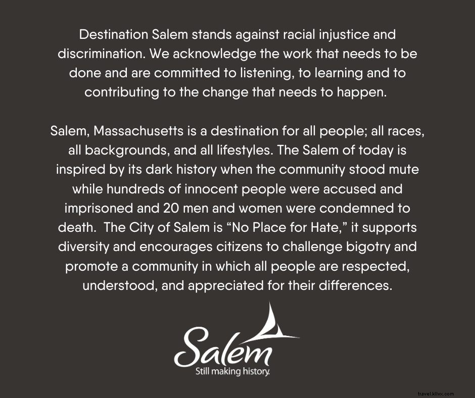 Salem, Il Massachusetts è  Non c è posto per l odio  