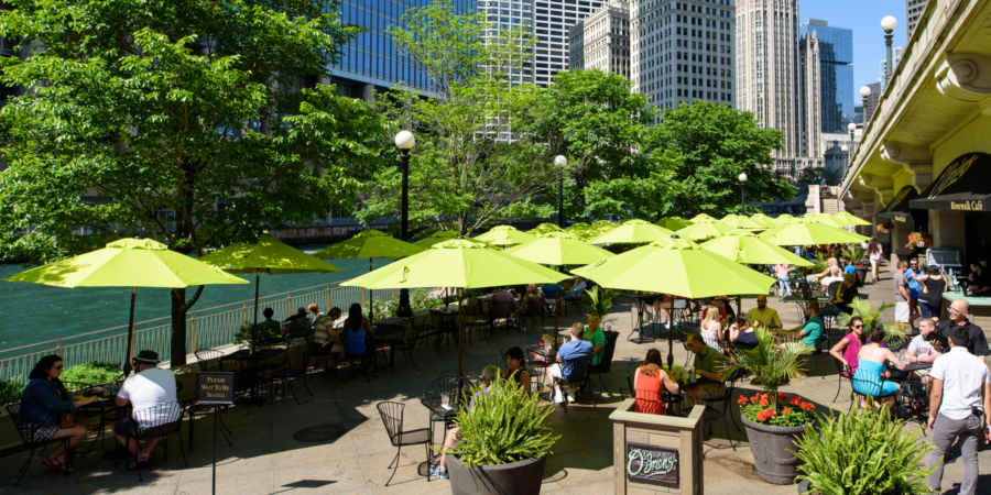 Restaurantes y bares de Chicago Riverwalk 