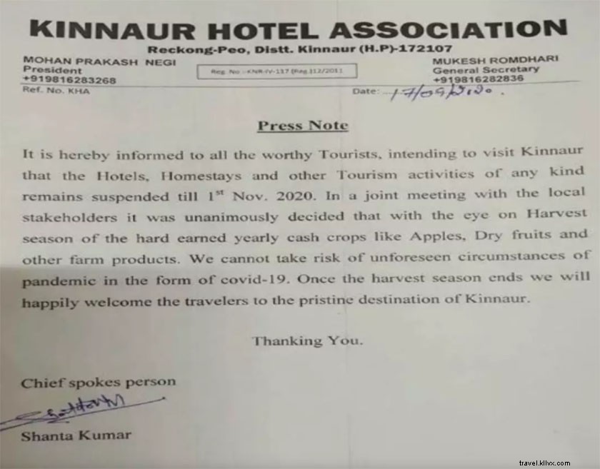Restrictions de voyage dans l Himachal Pradesh :règles COVID