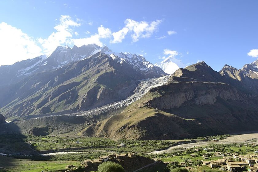 Villaggio di Parkachik nella valle di Suru, Ladakh