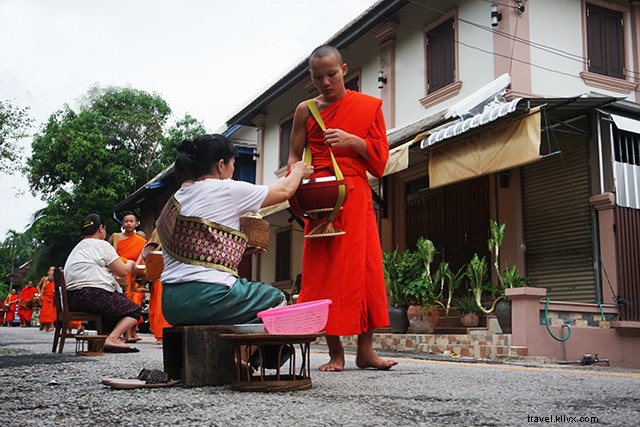 Luang Prabang Tak Bat:Ceremonia de entrega de limosnas matutinas, En fotos
