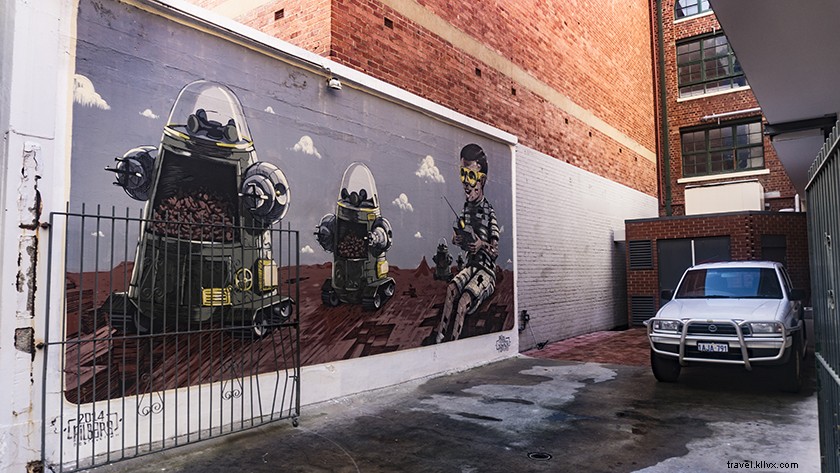Onde encontrar arte de rua em Perth