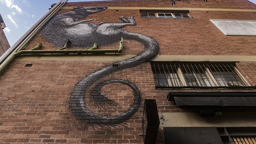 Onde encontrar arte de rua em Perth