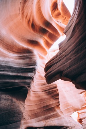 Photo de rayons de soleil Antelope Canyon