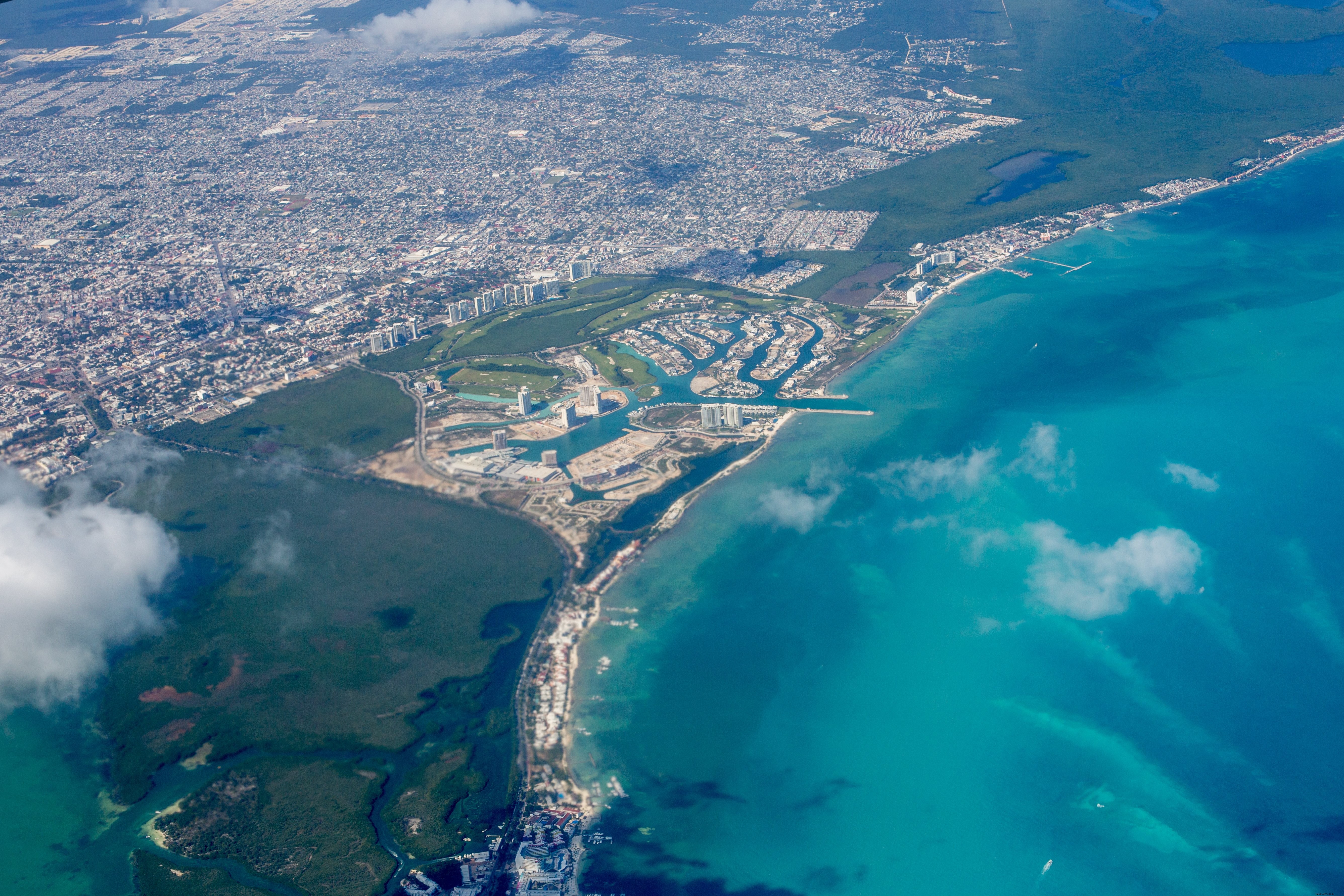 cancun mexico arial view foto
